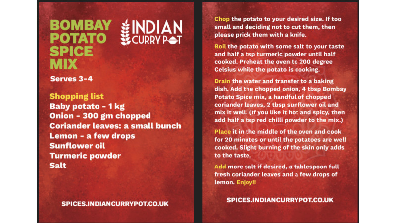 Bombay Potato recipe 